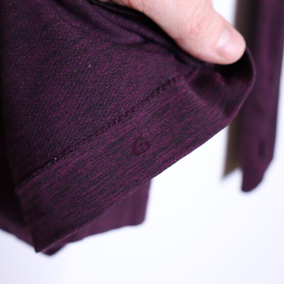 LULULEMON Swiftly Tech Long Sleeve Crew Plum Black Stretch Active Women's 6 - Picture 10 of 15